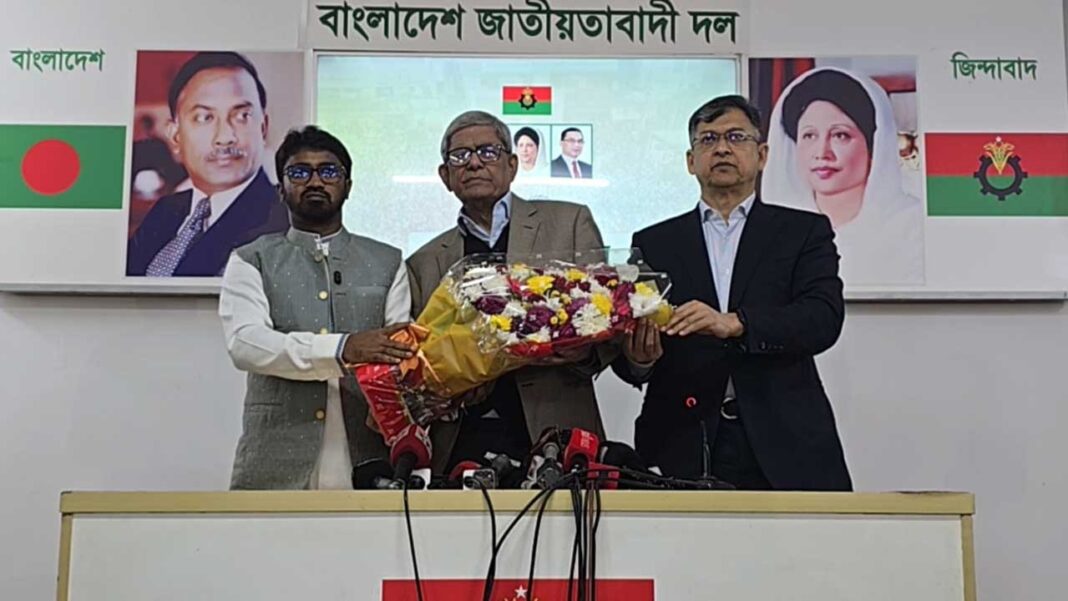 বিএনপিতে যোগ দিলেন গণঅধিকার পরিষদের রাশেদ খাঁন