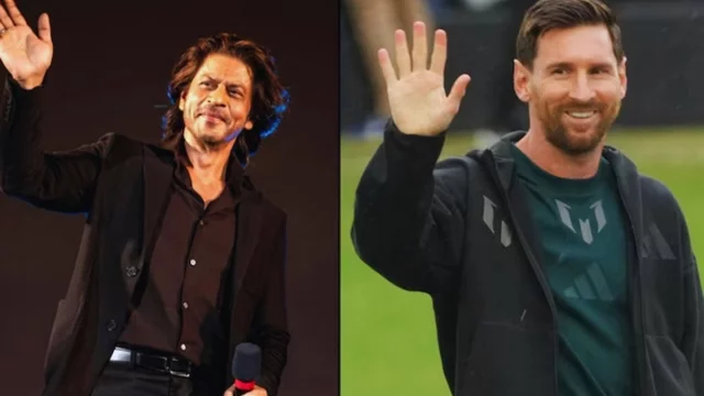 কলকাতায় একই ফ্রেমে বন্দি মেসি ও শাহরুখ