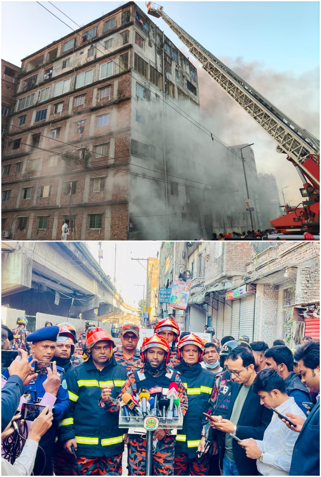 কেরানীগঞ্জে বহুতল ভবনে আগুন; নিয়ন্ত্রণে ২০ ইউনিট