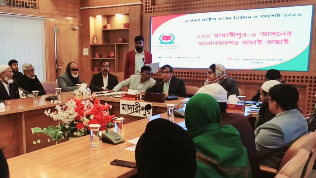 মাদারীপুরে তিনটি আসনে ২২ প্রার্থীর মনোনয়নপত্র বৈধ ঘোষণা