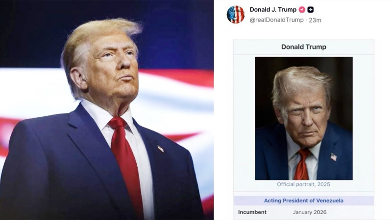 নিজেকে ভেনেজুয়েলার ‘ভারপ্রাপ্ত প্রেসিডেন্ট' ঘোষণা ট্রাম্পের