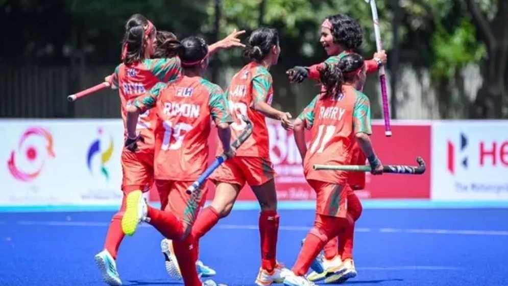 আন্তর্জাতিক হকিতে প্রথম জয় পেল বাংলাদেশের মেয়েরা