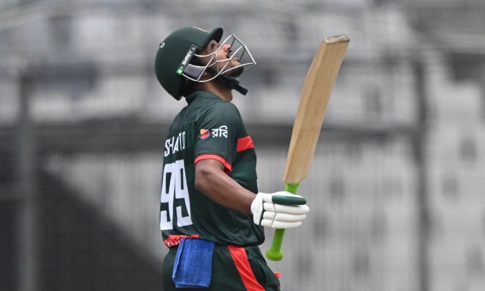 এবার শান্তর ফিফটি