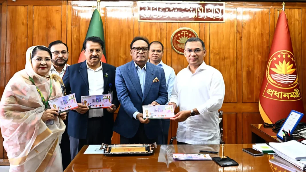 বিশ্বকাপ উপলক্ষে স্মারক ডাকটিকিট উন্মোচন করলেন প্রধানমন্ত্রী