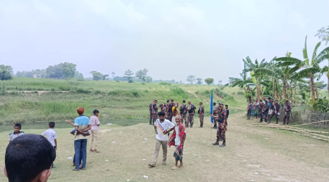 বিজিবি-স্থানীয়দের শক্ত প্রতিরোধে ১২ জনকে নিয়ে পিছু হটল বিএসএফ