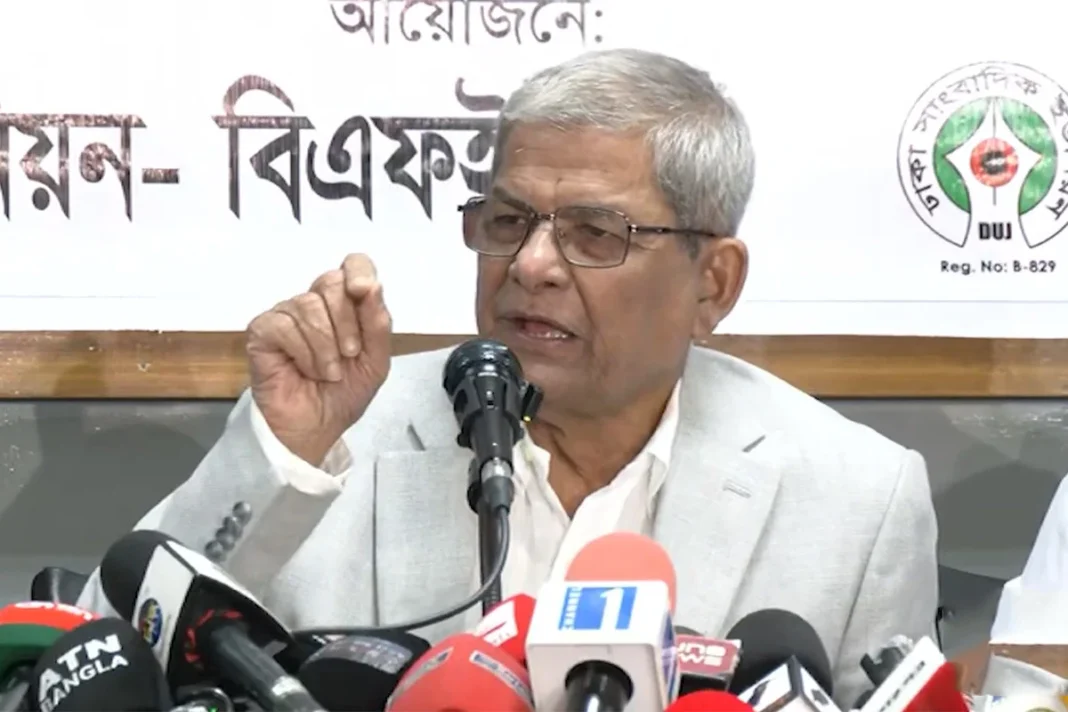 বিরোধী দলের নেতারা হাসিনার ভাষায় কথা বলতে শুরু করেছেন : মির্জা ফখরুল
