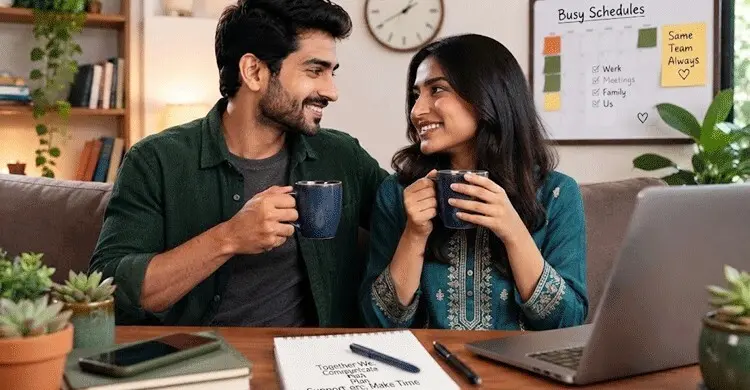 সঙ্গীকে প্রতিদিন ১০ মিনিট সময় দিন, ব্যস্ততার মাঝেও সম্পর্ক থাকবে ঠিক সঙ্গীকে প্রতিদিন ১০ মিনিট সময় দিন, ব্যস্ততার মাঝেও সম্পর্ক থাকবে ঠিক